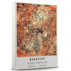 Beaufort Map Poster, South Carolina Map Art