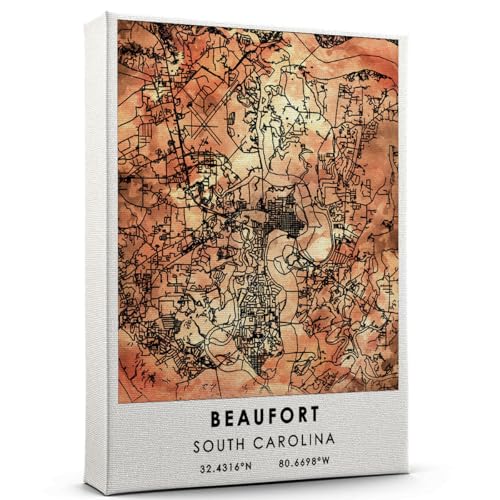 Beaufort Map Poster, South Carolina Map Art