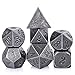 Ancient Silver Table Game Dice, 7PCS DND Metal Dice with Metal Box for Dungeons and Dragons, Shadowrun, Pathfinder, Savage World and Other Table Games