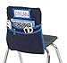 ECR4Kids Classroom Chair Seat Companion Pocket Organizer with Name Tag, Small