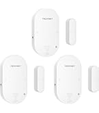 TECKNET Deuralarmsensor, Raamalarmsensoren, 2-in-1 alarm en klokkenspel, 3-traps volumeregeling, deursensor voor huisbeveiliging, draadloze inbraakalarm voor huis, winkel, kantoor, garage (3 stuks