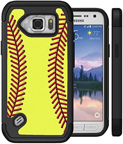 CorpCase Samsung Galaxy S6 Active Case, S6 Active Case, Galaxy S6 Active Case - Softball / Hybrid Unique Case With Great Protection