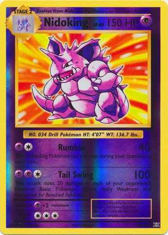 Pokemon - Nidoking (45/108) - XY Evolutions - Reverse Holo