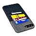Dockem Card and Cash Case for iPhone 8 Plus and iPhone 7 Plus - Minimalist Synthetic Leather Wallet Case, Canvas Twill Styling, Slim Cover with 3 Card Holder Slots, 1 Cash Pocket (Black and Grey)