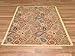 NEW Multi Paisley Design Rubber backed durable Area Rug Carpet - Ivory - 5x7