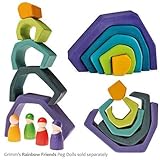 Grimm's Large Stone Caves Nesting Wooden Sculptural Blocks Stacker, 'Elements' of Nature: EARTH