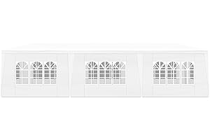 SUSICI Outdoor Party Tent 10x30 Wedding White Tents for Parties, Heavy Duty Canopy Event Gazebo Shelter with 8 Removable Sidewalls Waterproof Party Wedding BBQ Events