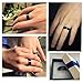 EZreal Will Queen 6mm Black Titanium Ring Matte Finish Comfort Fit Wedding Bands for Men Women Anniversay Bands