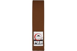 Fuji Solid Rank Karate Judo TKD Belts - Premium Cotton Belt with Durable Stitching - Ideal for Mixed Martial Arts (Brown, 6)