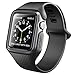 Clayco Apple Watch Band 38 mm, [Hera Series] Ultra Slim Protective Shock Resistant Bumper Case with Strap Bands Compatible with 38mm Apple Watch Series 3 2017/Series 2/Series 1 (Black)