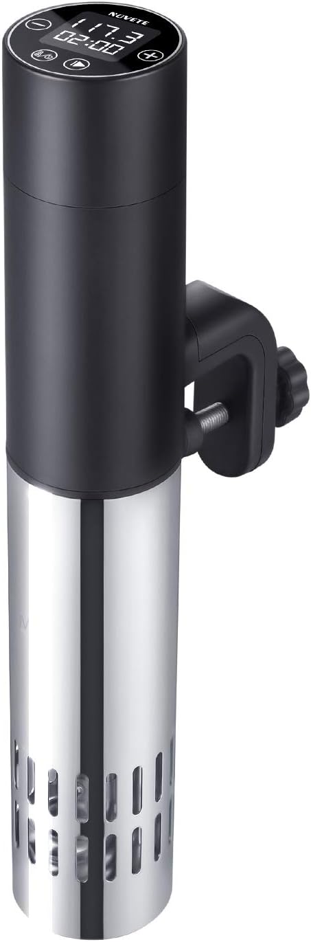 NOVETE Sous Vide Cooker, Accurate Sous Vide Machine, Processional IPX7 Immersion Cooker with Digital Display, Precise Temperature and Timer Control, Ultra-Quiet, FDA Approved, Recipe Book Included
