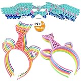 24PCS Girls Headbands for Mermaid Tail, Party Favors for Mermaid Hairbands Girl Hair Accessory, Perfect Party Gift Carnivals Prizes for Cosplay/Birthday/Spa Party Halloween Christmas, Bonus Masks
