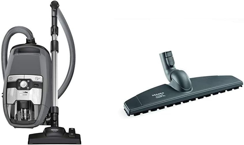 Miele Blizzard CX1 Powerline/Staubsauger ohne Beutel / 890 Watt/Hygiene Lifetime Filter / 3-teiliges Zubehör/Universal-Bodendüse / 2 Liter Volumen/grau & Parkettdüse SBB 400-3 (Twister XL)