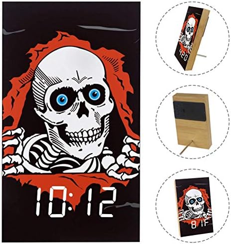 DragonSwordlinsu COOSUN Creepy Skull Desk Digital Clock LED Display Table Alarm Clock with USB Powered and Battery Operated [Energy Class A+]