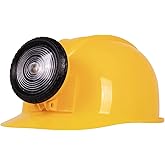 Kangaroo Yellow Construction Hat Costume with Lights for Kids - Plastic Hard Hat Safety Helmet - Easter Party Favors, Birthday Themed Party Supplies Worker Apparel Costume Cap Style