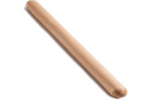 Lmoszuak 17.8 Inches French Rolling Pin,Extra-Long Wood Rolling Pin for Baking,Classic Wooden Dough Roller for Fondant Pizza 