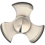 ILoveFidget Hand Spinner, up to 6 minutes spin time, fine solid Stainless Steel Fidget Spinner with premium finish, R188 bearing for smooth fast silent spinning. Stress Relief EDC toy (Tri Bar)