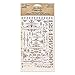 Tim Holtz Idea-ology Remnant Rubs, Gilded Accents 2 Sheet/Pack, 4.75 x 7.75 Inches Per Sheet, Silver and Gold Foil Rub-Ons (TH93287)