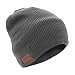 soundbot SB210-GRY/GRY HD Stereo Bluetooth 4.1 Wireless Smart Beanie Headset Musical Knit Headphone Speaker Hat Speakerphone Cap,Built-in Mic (Gry)