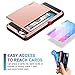 Vofolen Case Wallet Card Slot Holder Dual Layer Protective Shell Shock Absorbing Tough Bumper Cover Rose Gold