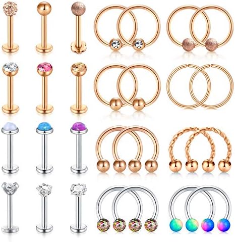 16g リップリング ラブレット スタッド ステンレススチール 軟骨 前進ヘリックス トラガス ピアス 蹄鉄 メンズ モンロー リップ ジュエリー おすすめ特集 レディース メデューサ イヤリング フープ 眉