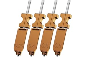 FLASHFORGE AD5X Nozzle Replacement Kit - 0.25mm, 0.4mm, 0.6mm, 0.8mm Quick-Detachable High-Temp Nozzles Max 300°C - Compatibl