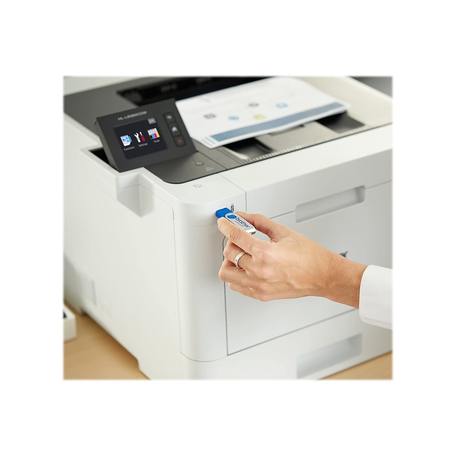 Brother Business Color Laser Printer, HL-L8360CDW, Wireless Networking, Automatic Duplex Printing, Mobile Printing, Cloud Printing, Amazon Dash Replenishment Ready,White
