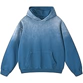 BLECIDENS Oversized Acid Wash Hoodie Sweatshirt for Unisex,Heavyweight Vintage Cotton Pullover Streetwear