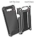 Jiunai Galaxy J5 Case 2016, Hybrid Dual Layer Hard Cover TPU Silicone Shockproof Bumper Defender Protective Shell Armor Heavy Duty Protection for Samsung J5 Black