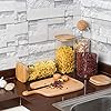 ComSaf-Airtight-Glass-Storage-Canister-with-Wood-Lid-15L-Clear-Food-Storage-Container-Jar-with-Sealing-Bamboo-Lid-for-Noodles-Flour-Cereal-Rice-Sugar-Tea-Coffee-Beans-Set-of-3 ComSaf 1500ml Glass Jars with Bamboo Lids, Clear Airtight Food Storage Container Jar with Sealing Lid, Canister Set for…