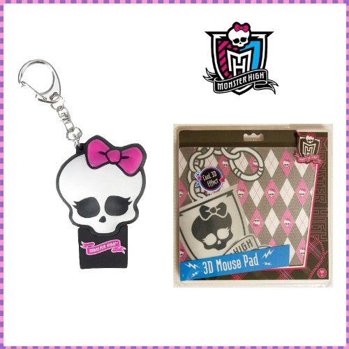 Monster High 2GB USB Flash Drive with 3D Mouse Pad