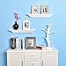 WELLAND Corona Crown Molding Floating Wall Photo Ledge Shelves Fireplace Mantel Shelf(18-Inch, White)