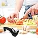 Kitchen Knife Sharpener with Handle, Portable 3 Stage Diamond Knife Sharpening Tool for Ceramic, Straight, Fruit, Pocket, Boning, Folding and Chef Knives