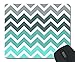 Gery Turquoise Chevron Mouse Pad Mousepad