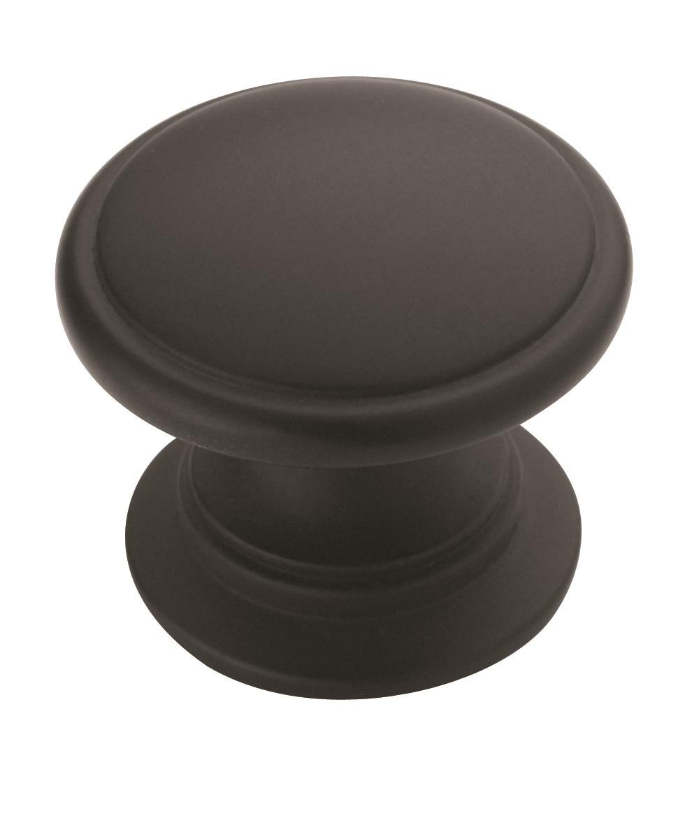 Photo 1 of Amerock | Cabinet Knob | Matte Black | 1-1/4 inch (32 mm) Diameter | Ravino | 1 Pack | Drawer Knob | Cabinet Hardware