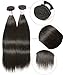 Beauty Forever Hair Malaysian Virgin Straight Hair Weave 3 Bundles 100% Unprocessed Human Hair Extensions Nature Color Mixed Length 10-26 Inch (100+/-5g)/bundles (14 16 18)