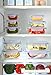 10 Pack Square and Rectangular Heat Resistant Borosilicate Glass Airtight Containers with Lock Down Lids By Popit