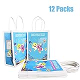 Baby Cute Shark Party Bags Birthday Gift Favor Goodie Candy Gifts Goody Paper Treat Theme Snack Doo Doo Bag, Well for Girls or Boys