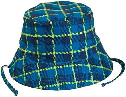 Cuca Dunna Unisex Baby Kid Child Toddler Bucket Sun Hat Sun Protection Grid Lattice Plaid Cap