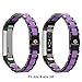 Greeninsync Compatible with Fit Bit Alta HR Band Stainless Steel, Special Pattern Replacement for Fit Bit Alta Bands Metal Adjustable Accessory Wristband Small/Large for Alta Fitness Tracker -Purple