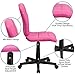 Flash Furniture Clayton Mid-Back Pink Quilted Vinyl Swivel Task Office Chair