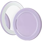 metisinno Magnetic Base Mirror Compatible with PopSocket Phone Grips and iPhone MagSafe Cases, Compact Makeup Mirror, Lilac Purple