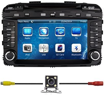 Bluelotus 8"Car DVD GPS Navigation for KIA SORENTO 2015 with Bluetooth TV Radio,steering Wheel Control,RDS,Sd/usb , AUX IN+ Free Backup Camera+ Free Gps Map of US