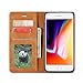 QLTYPRI for iPhone 6 iPhone 6S Case, Premium PU Leather Cover TPU Bumper with Card Holder Kickstand Hidden Magnetic Adsorption Shockproof Flip Wallet Case - Brown