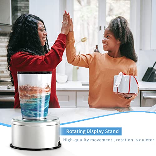 USLINSKY Cup Display Stand Turner For Epoxy Glitter Tumblers, Battery