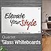 Quartet Magnetic Whiteboard Calendar, Glass Dry Erase White Board Planner, 2' x 1.5', White Surface, Frameless, Infinity (GC2418F)