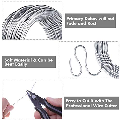image for Aluminum Wire, Anezus 18 Gauge 328 FT Metal Wire Bendable Sculpting Al