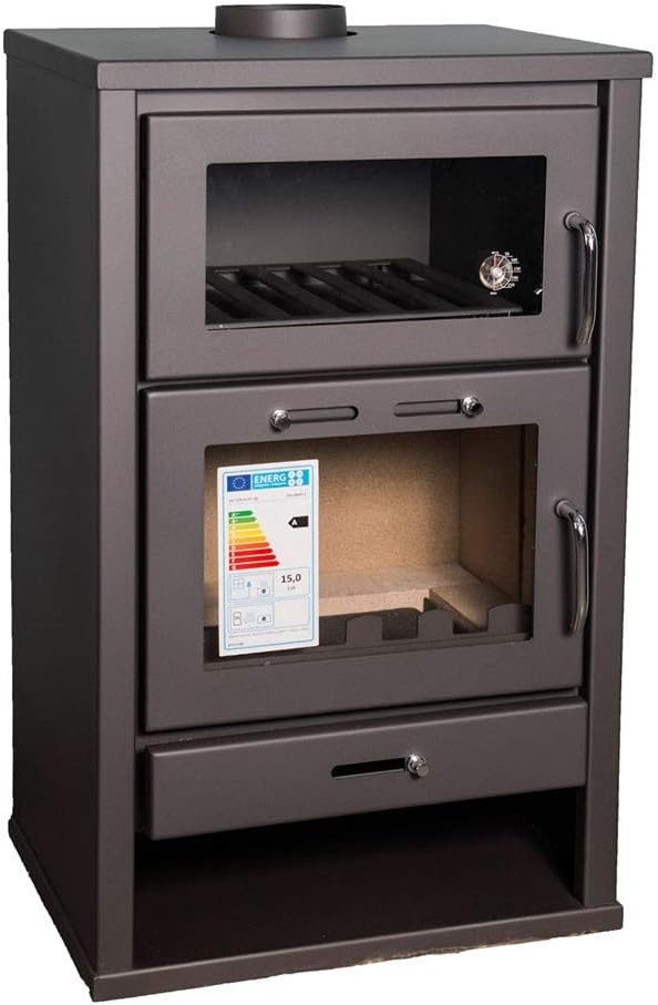 Wood Burning Stove Oven Fireplace Cooker Solid Fuel Log Burner 15/20 kW BImSchV 2 Amazon.co.uk