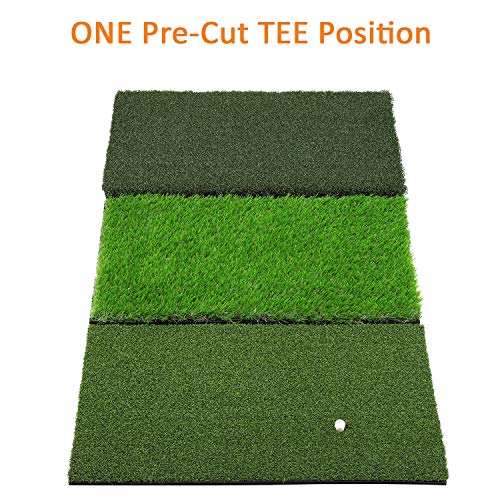 SkyLife 3Turf Golf Hitting Grass Mat 24’’ x 37’’, Portable Training