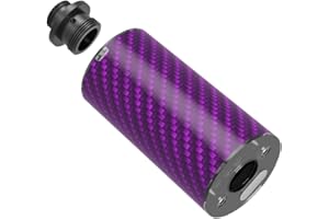 T238-Nano Airsoft Tracer Unit, Carbon Fiber Mini Tracer with 14mm CCW Thread Interface and Type-C Charging Port, 14mm CCW to 11mm CW Adapter (Nano, Purple)